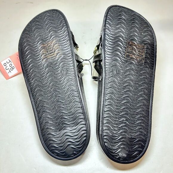Juicy Couture Womens 6 M Black Clear Styx Slide Flip Flop Sandals NEW GD5 - Picture 4 of 4